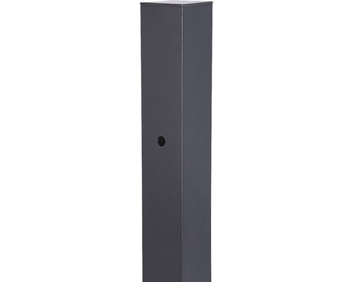 Staketstolpe ALBERTS Columbus 8,9x8,9x240cm att fästa i betong, svart