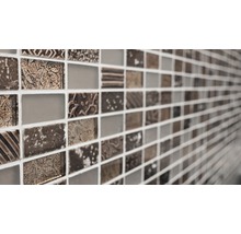 Mosaik glas XCM CRS6 mix brun 30x30 cm