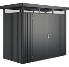 Redskapsbod BIOHORT HighLine H1 dubbeldörr 275x155cm mörkgrå-metallic