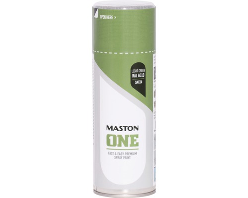 Sprayfärg MASTON One RAL 6018 satin ljusgrön 400ml Mastson One sprayburk