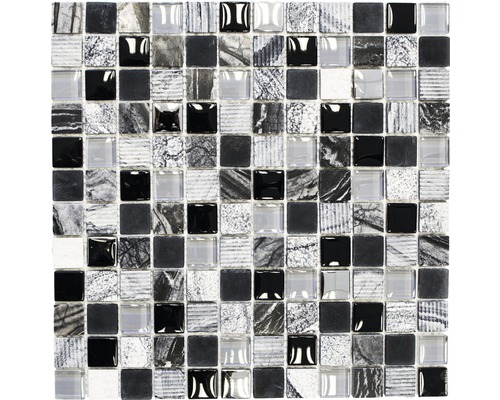 Mosaik glas XCM HQ24 mix flerfärgad 30x30 cm