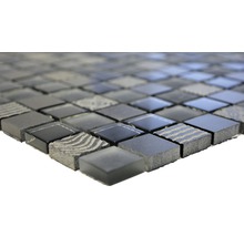 Mosaikplatta av glas och natursten