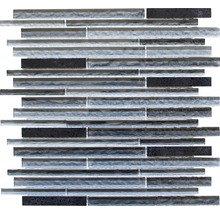 Mosaikplatta med glas- och stenelement