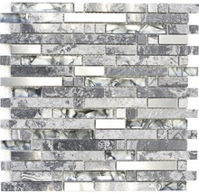 Mosaikplatta av glas och sten