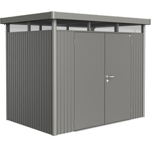 Redskapsbod av metall med dubbeldörr