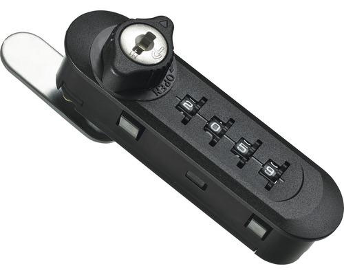 Möbelsäkerhetslås med sifferkod och nyckel