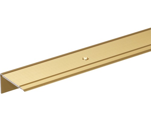 Trappkantsprofil KAISERTHAL aluminium guld 45x23x2,7mmx2m Trappkantprofil av aluminium med skruvhål