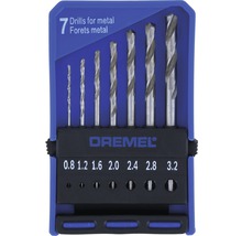 Dremel metallborr set, sju stycken, från 0.8 millimeter till 3.2 millimeter