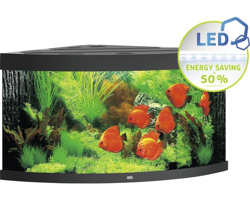 Hörnakvarium JUWEL Trigon 350 LED, filter, värmare 123x87x65 ca 350L svart