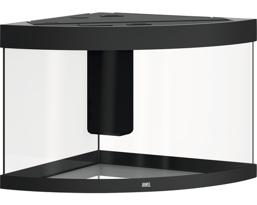 Hörn akvarium med integrerat filter och Juwel logotyp