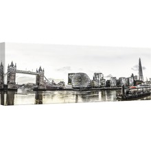 Canvastavla med London stadsbild, inklusive Tower Bridge och The Shard