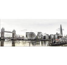Panoramautsikt över London med Tower Bridge, City Hall och The Shard
