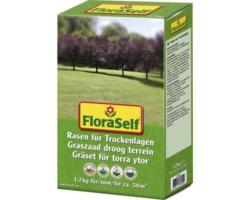 Gräsfrö FLORASELF Gräset för torra ytor 1,2kg