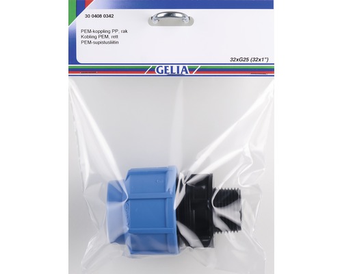 Gelia PEM-koppling, polyeten, 32xG25