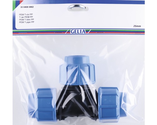 Gelia T-koppling av polypropen 25 millimeter i förpackning