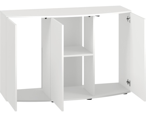 Akvariumunderskåp med dörrar och hyllor