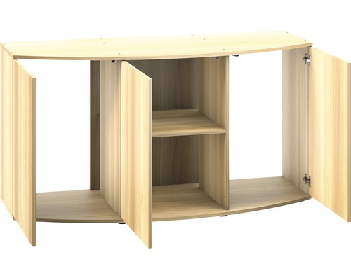 Akvariumskåp med tre dörrar och ett öppet fack