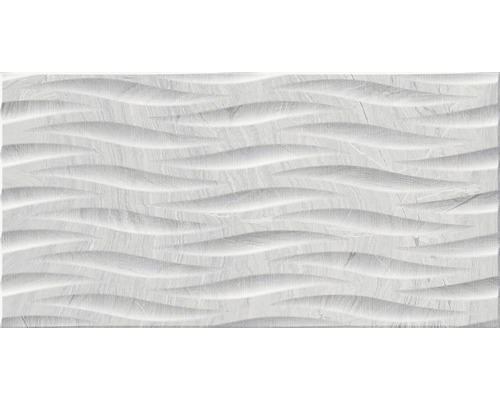 Kakel keramik Varana grå matt 45x90 cm standardkant 13470 Dekorativ platta med vågmönster