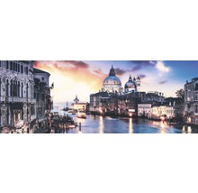 Panorama över staden Venedig med Canal Grande och historiska byggnader