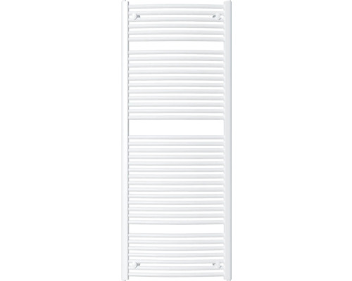 Vit badrumsradiator med horisontella värmerör