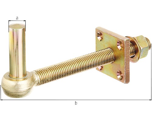 Justerbar gångjärnstapp med platta för trädgårdsgrindar