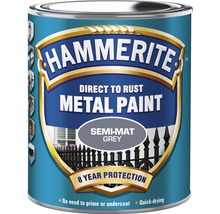 Hammerite metallfärg direkt på rost, halvmatt grå