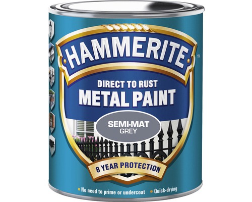 Metallfärg HAMMERITE sidenmatt grå 750ml