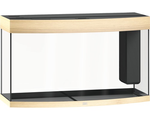 Tomt akvarium med böjd framruta och integrerat filter