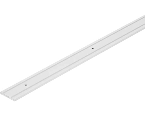 HETTICH Skjutdörrsskena SlideLine dubbel vit 2000mm Gardinskena av plast med borrhål