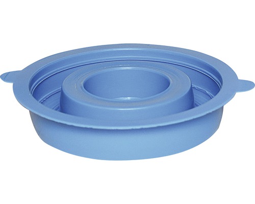 Blått plastlock