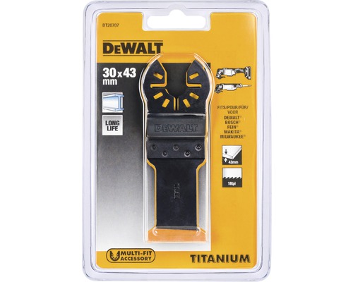 DeWalt oscillerande titansågklinga, 30 x 43 millimeter, lämplig för olika märken