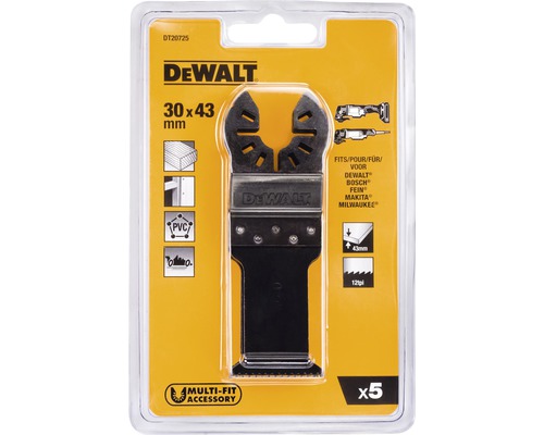 DeWalt sågblad i blisterförpackning, 30 x 43 millimeter, lämplig för trä och plast