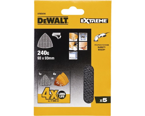 DeWalt slippappersset, 240 gram, 93 x 93 millimeter