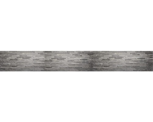 Stänkpanel för kök MYSPOTTI Splash Black Bricks 4500x600 mm Väggplattor av sten i murverksoptik