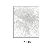 Poster Paris Map 30x40cm-thumb-0