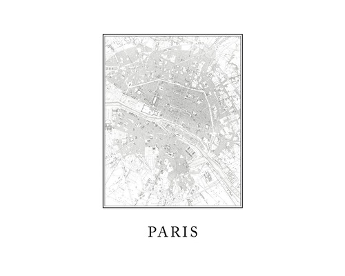 Poster Paris Map 30x40cm