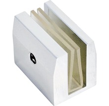 Glasklämma för säker fastsättning av glasrutor