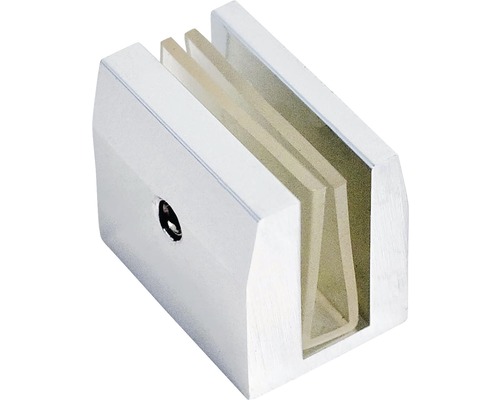 Glasklämma för säker fastsättning av glasrutor