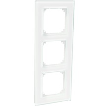 Täckram SCHNEIDER ELECTRIC Exxact, 3-fack, glas solid vit, 1822243