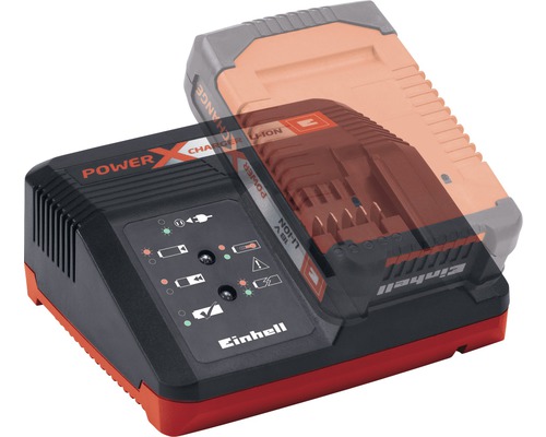 Einhell Power X-Change batteriladdare med ett antytt batteri