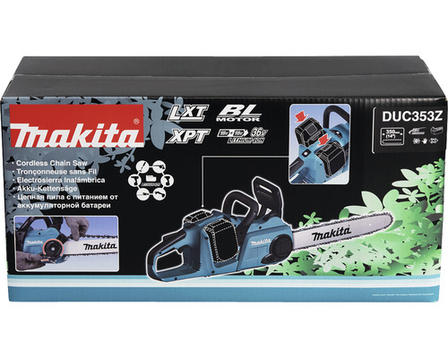 Makita batteridriven motorsåg i förpackning
