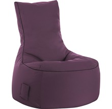 Lila sittsäck med ryggstöd och sidoficka