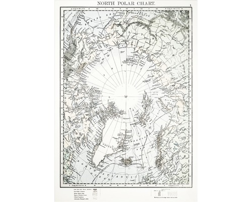 Canvastavla med ram Map 65x92,5cm