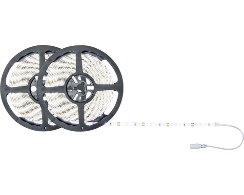 Två LED-strips på rullar med anslutningskabel