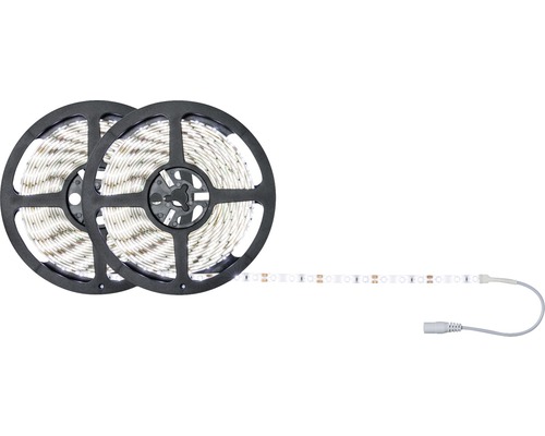 Två LED-strips på rullar med anslutningskabel
