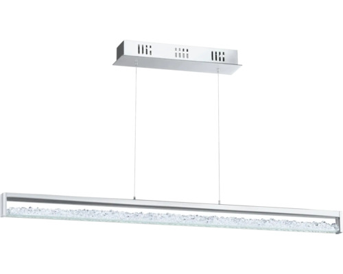 Rektangulär hänglampa med kristallelement