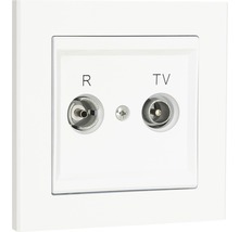 MALMBERGS Antennuttag Optima TV/radio 75 Ohm signalvit