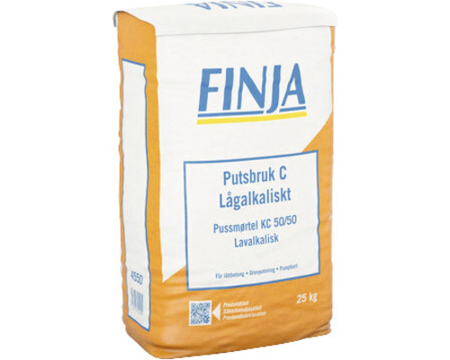 Putsbruk C FINJA lågalkaliskt 25kg Säck putsbruk C