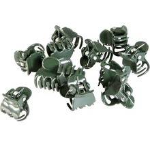 Flera gröna växtklämmor för trädgårdsarbete