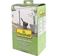 FloraSelf kattskyddsnät förpackning med kattmotiv 2,5x4 meter